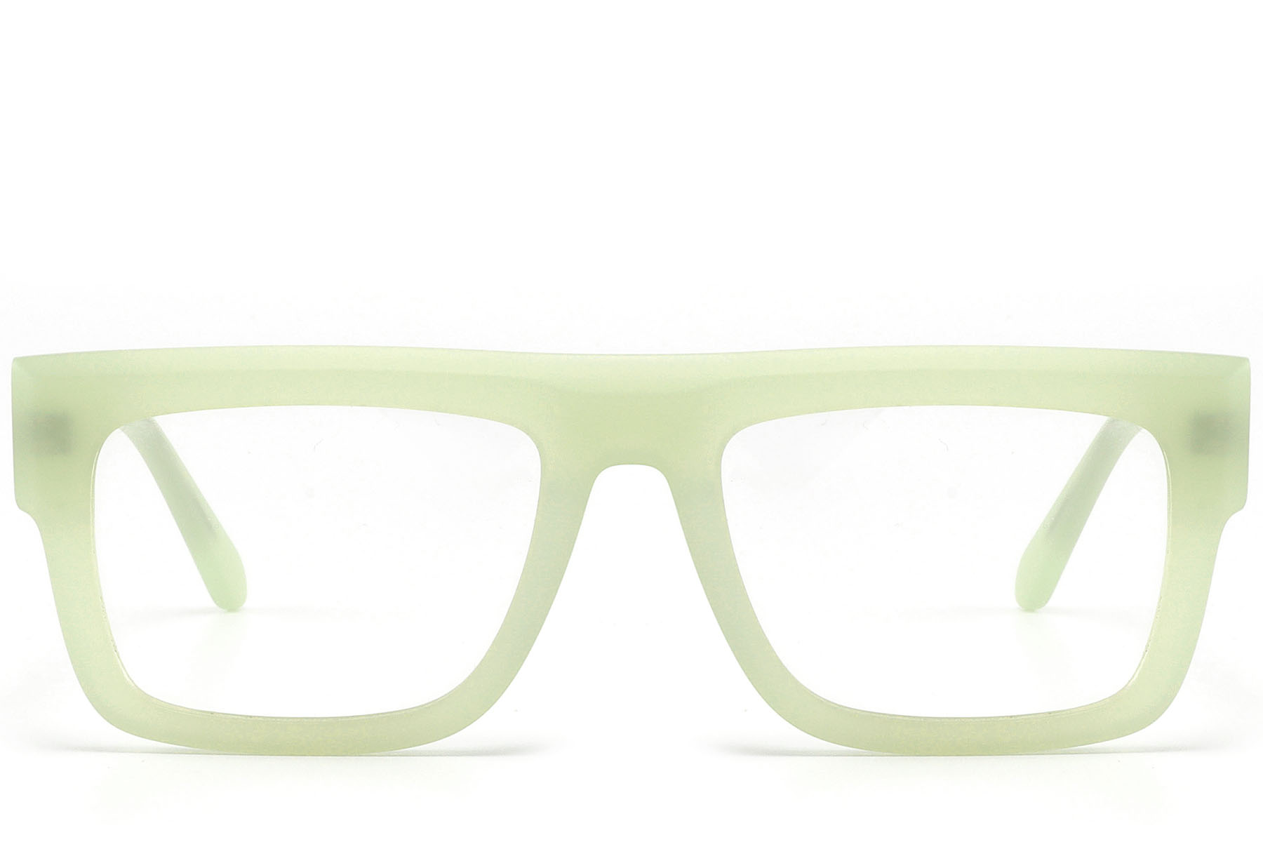 BS2607-0221_Green_Rectangular_Acetate_Glasses_front