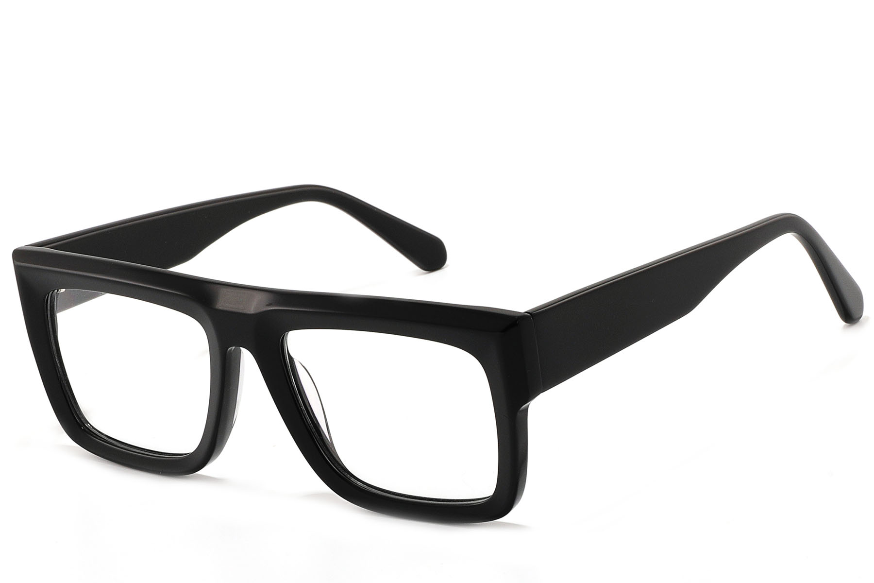 BS2607-0222_Black_Rectangular_Acetate_Glasses_corner