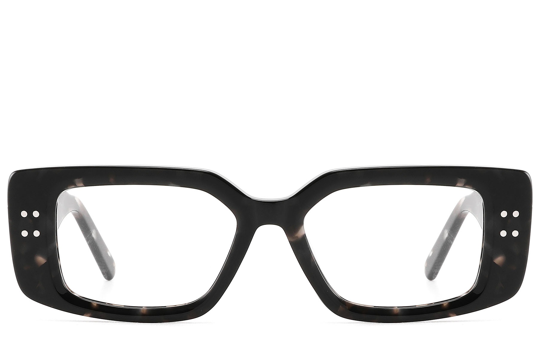 BS2607-0226_Black_Rectangular_Acetate_Glasses_front