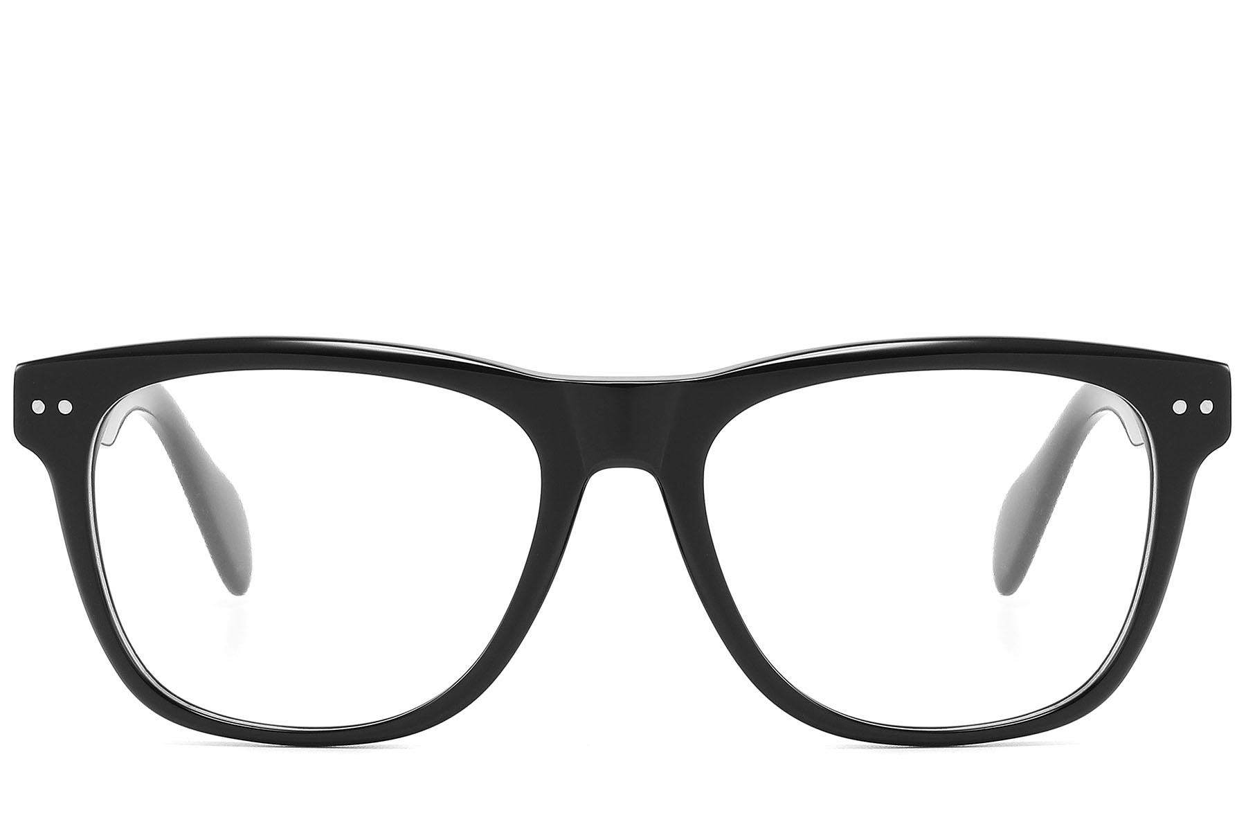 BS2607-0230_Black_Rectangular_Acetate_Glasses_front