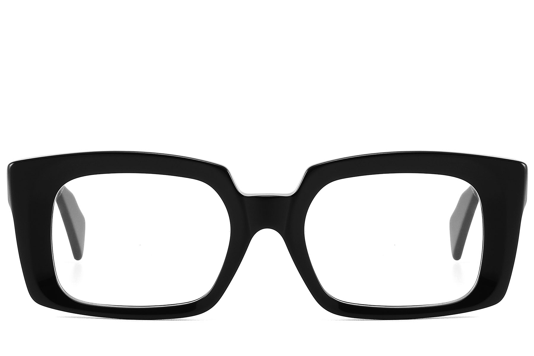 BS2607-0233_Black_Rectangular_Acetate_Glasses_front