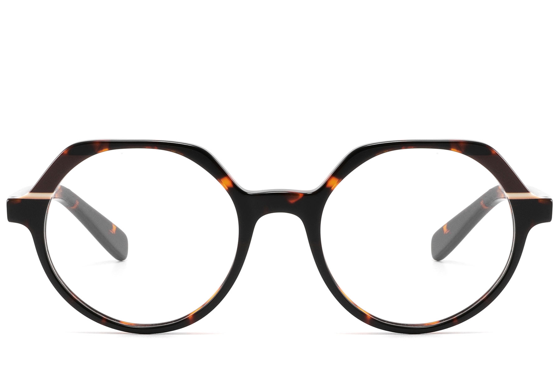 BS2607-0236_Tortoiseshell_Geometric_Acetate_Glasses_front
