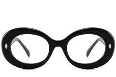 BS2607-0253_Black_Oval_Acetate_Glasses_front