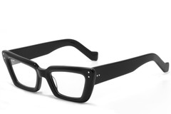 Occhiali in acetato nero a forma di farfalla #BS2607-0260