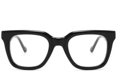 BS2607-0265_Black_Rectangular_Acetate_Glasses_front