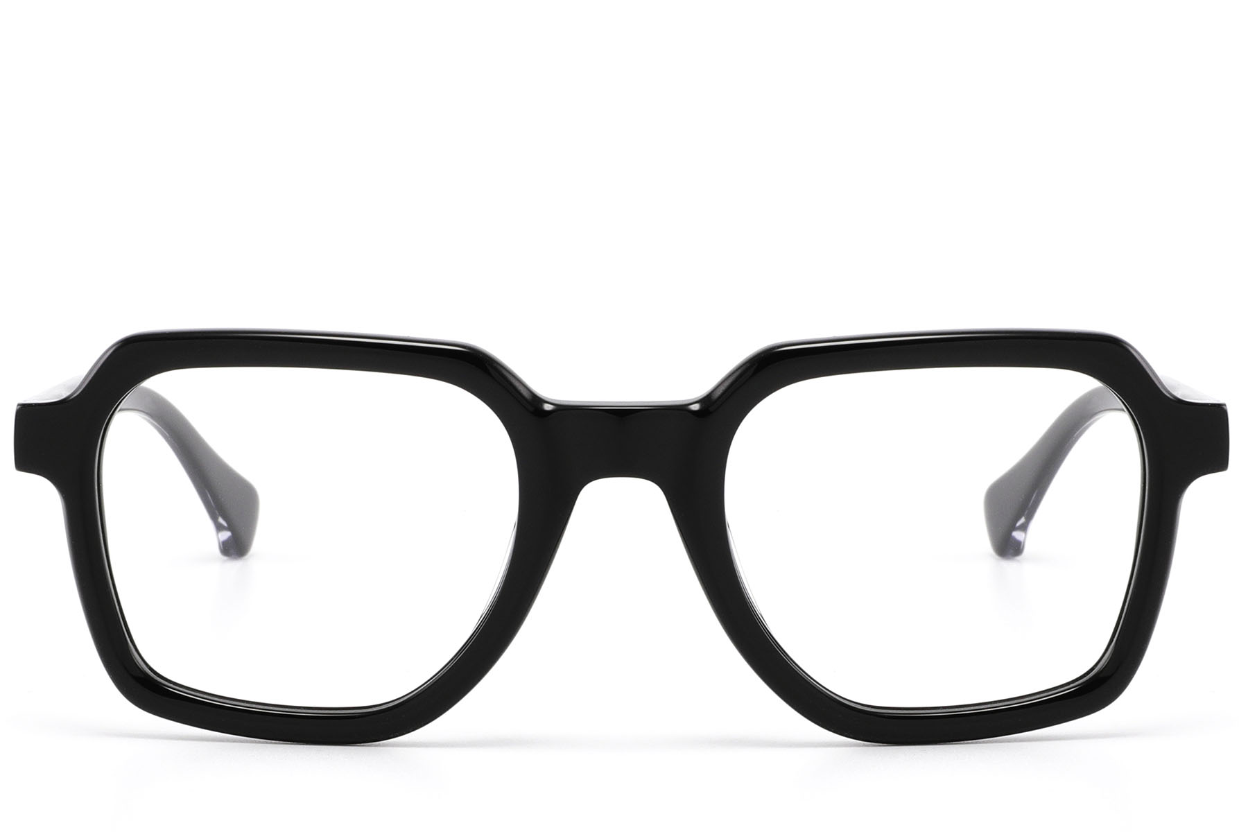 BS2607-0319_Black_Rectangular_Acetate_Glasses_front