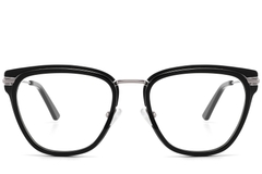 BS2607-0340_Black_Rectangular_Acetate_Glasses_front