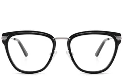 BS2607-0340_Black_Rectangular_Acetate_Glasses_front