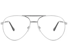 BS2607-0344_Silver_Aviator_Acetate_Glasses_front
