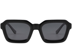 Rectangular Black Acetate Sunglasses #BS2607-0350