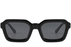 Rectangular Black Acetate Sunglasses #BS2607-0350