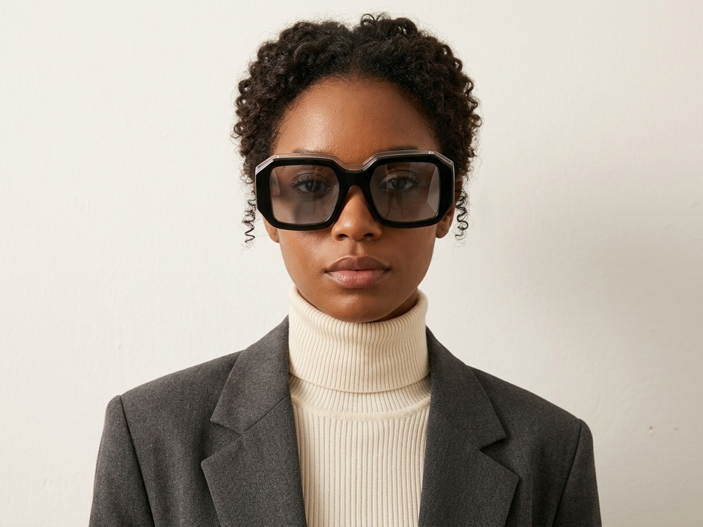 BS2607-0353_Black_Rectangular_Acetate_sunglasses-tryon_female