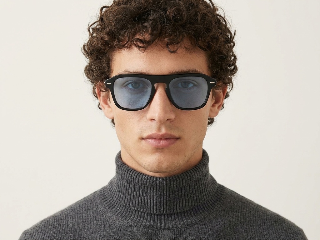 BS2607-0370_Black_Aviator_Acetate_sunglasses-tryon_male