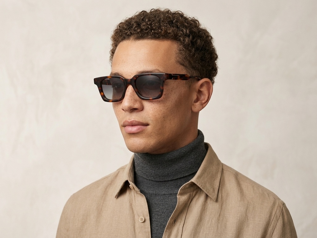BS2607-0380_Tortoiseshell_Rectangular_Acetate_sunglasses_corner-tryon_male