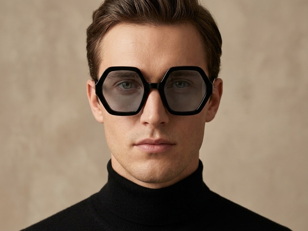 BS2607-0398_Black_Geometric_Acetate_sunglasses-tryon_male