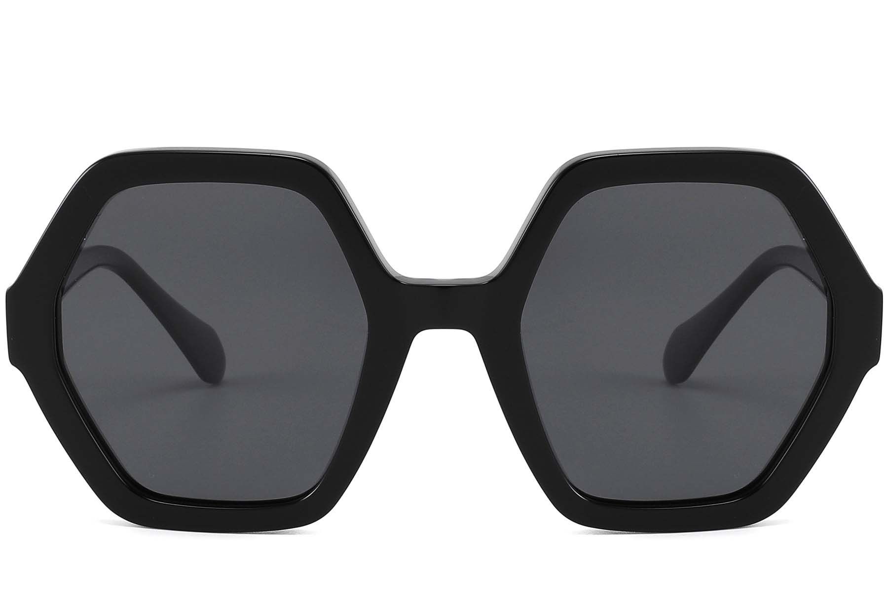 BS2607-0398_Black_Geometric_Acetate_sunglasses_front