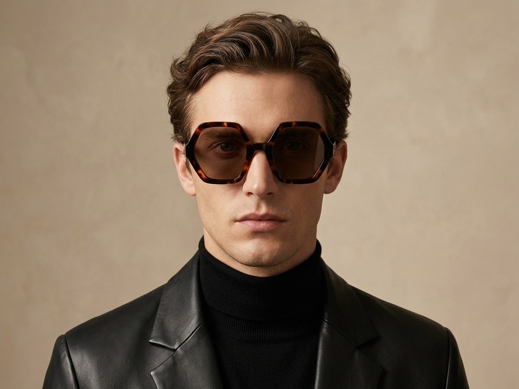 BS2607-0399_Tortoiseshell_Geometric_Acetate_sunglasses-tryon_male