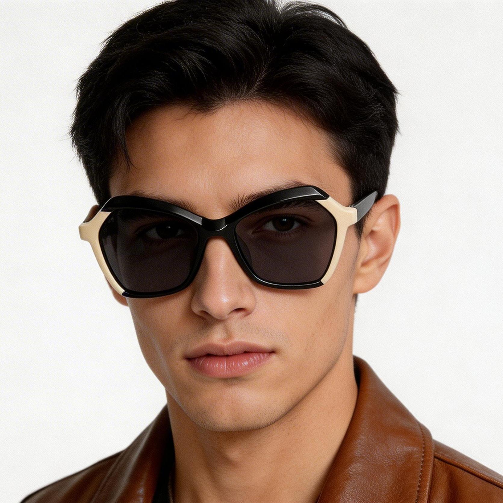 bs2607-0401_black_geometric_acetate_sunglasses_model