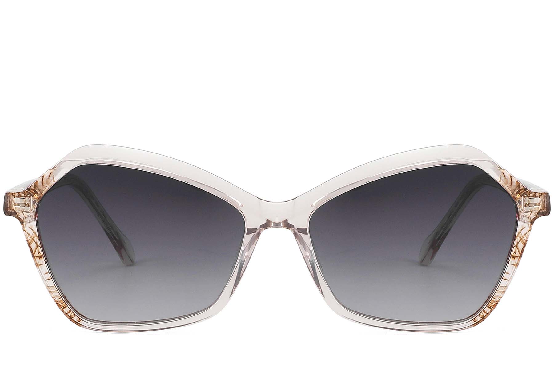 BS2607-0402_Pink_Geometric_Acetate_sunglasses_front