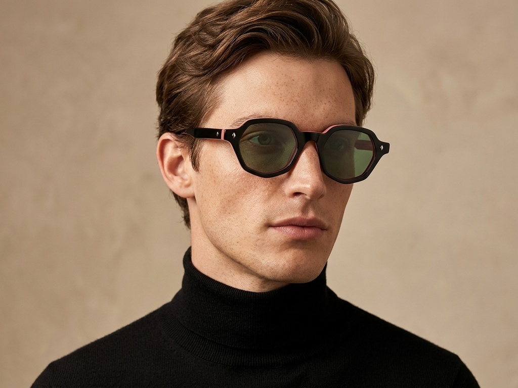 BS2607-0403_Black_Geometric_Acetate_sunglasses-tryon_male