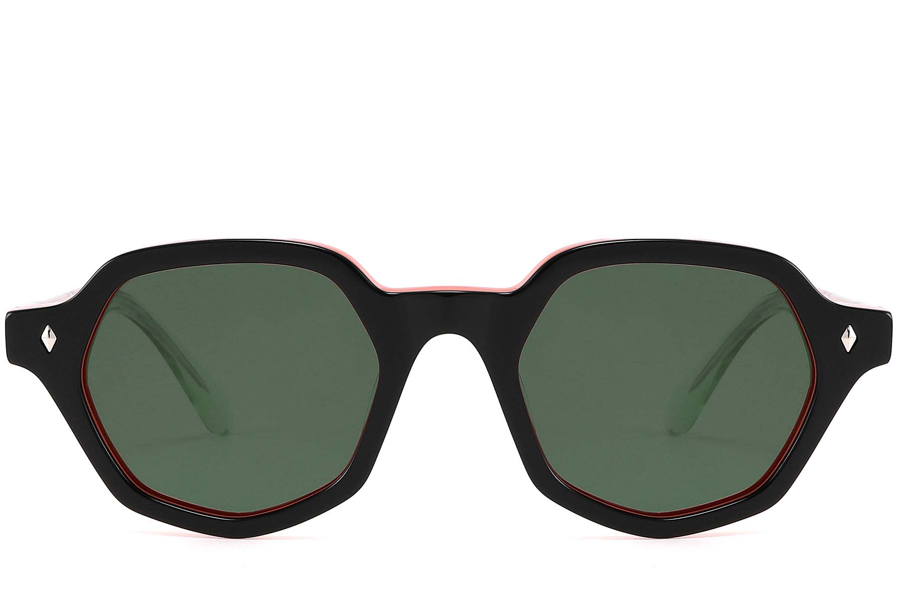 BS2607-0403_Black_Geometric_Acetate_sunglasses_front