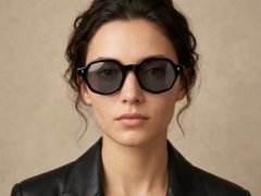 BS2607-0404_Black_Geometric_Acetate_sunglasses-tryon_female
