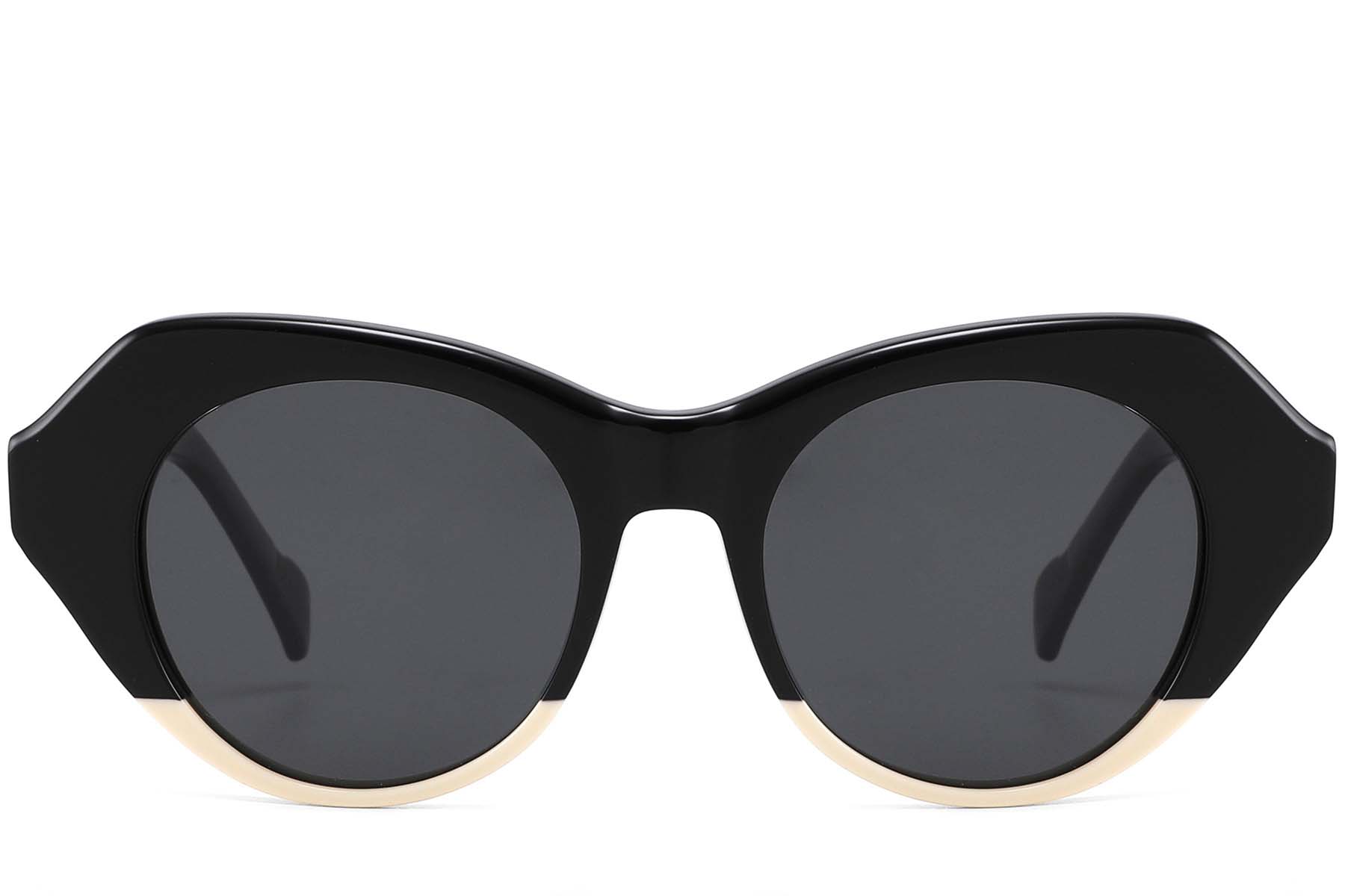 BS2607-0406_Black_Oval_Acetate_sunglasses_front