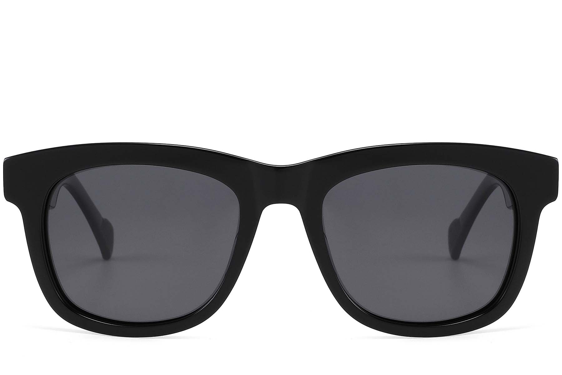 BS2607-0410_Black_Rectangular_Acetate_sunglasses_front
