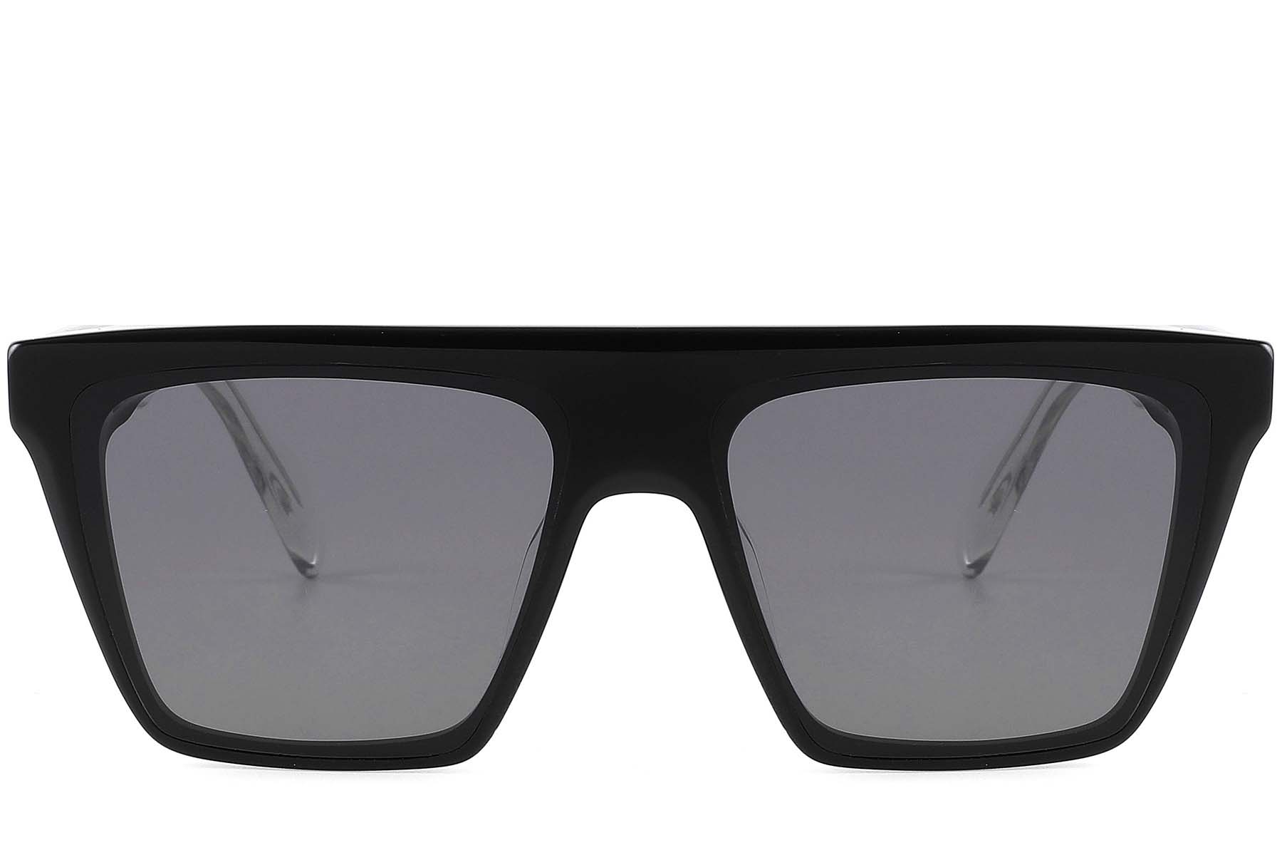 BS2607-0424_Black_Rectangular_Acetate_sunglasses_front