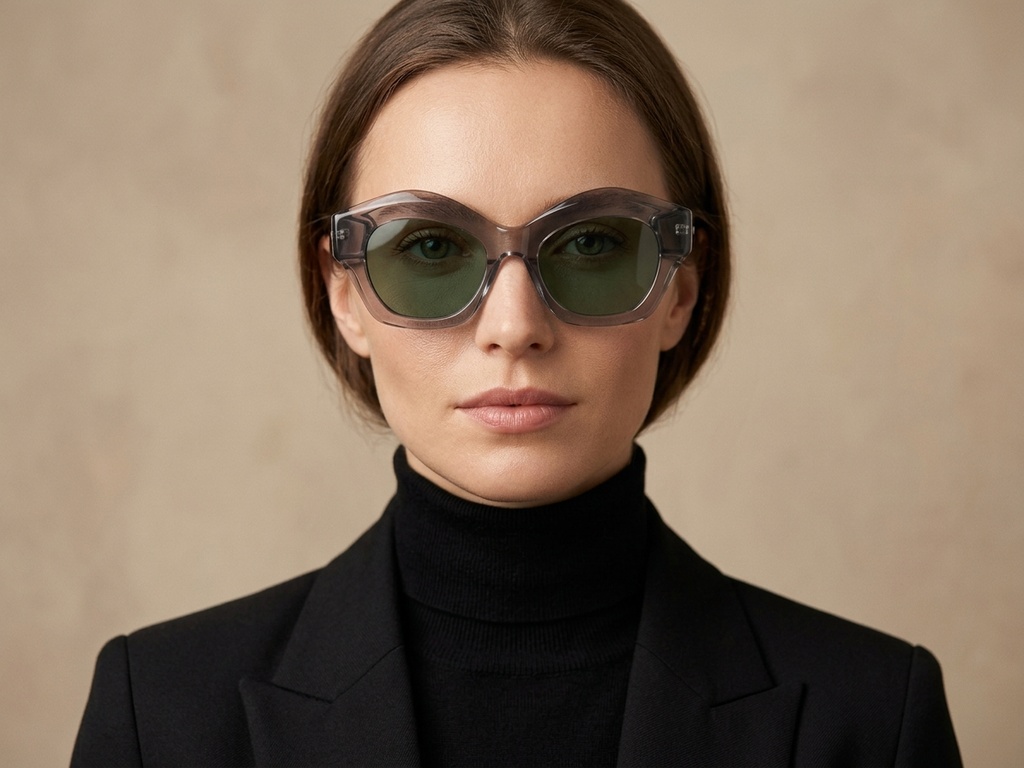BS2607-0428_Grey_Geometric_Acetate_sunglasses-tryon_female