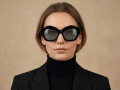BS2607-0429_Black_Geometric_Acetate_sunglasses-tryon_female