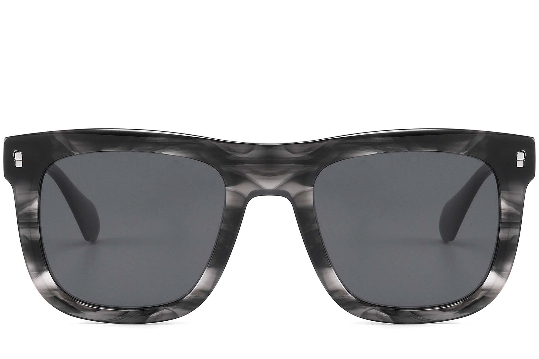BS2607-0433_Black_Rectangular_Acetate_sunglasses_front
