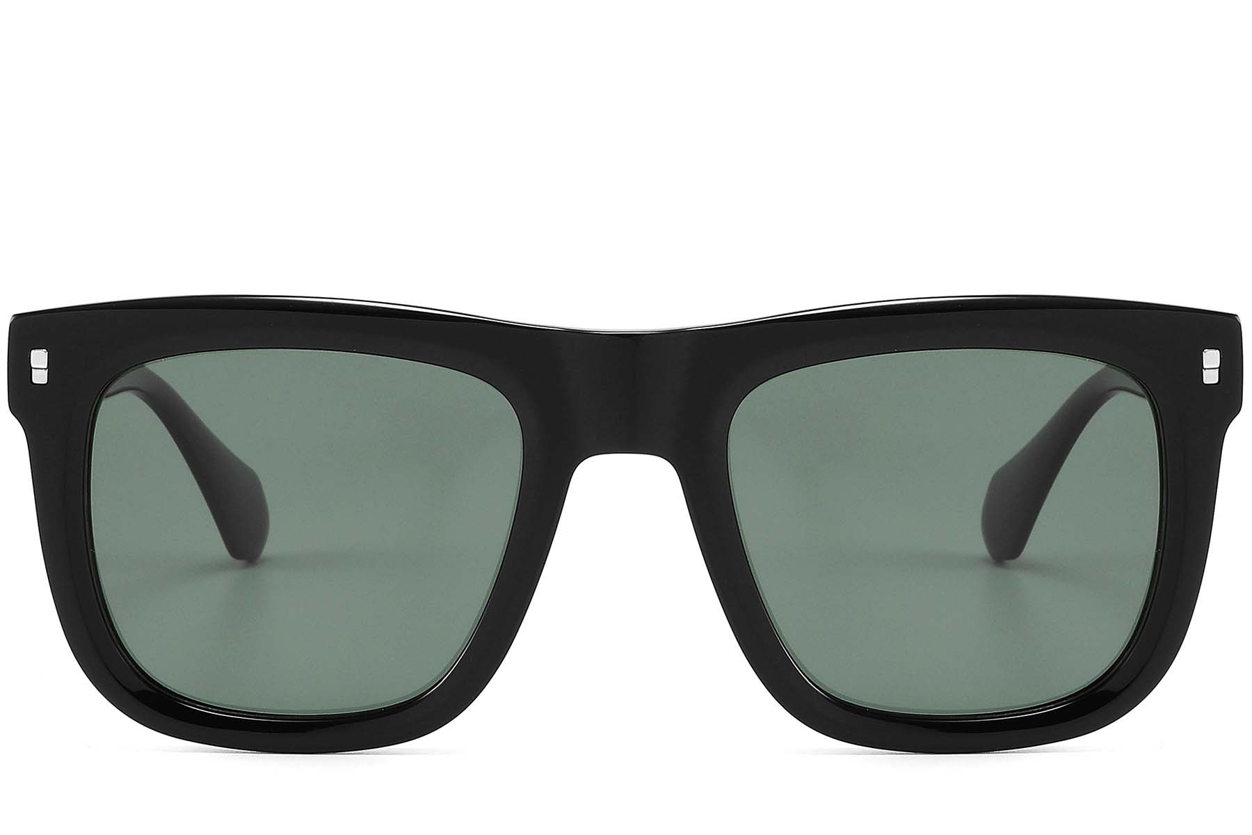 BS2607-0434_Black_Rectangular_Acetate_sunglasses_front