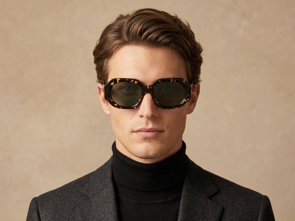BS2607-0436_Tortoiseshell_Geometric_Acetate_sunglasses-tryon_male