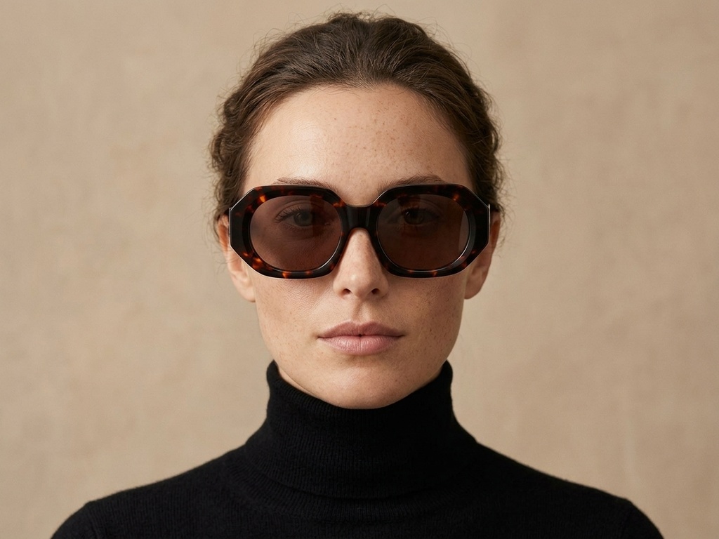 BS2607-0438_Tortoiseshell_Geometric_Acetate_sunglasses-tryon_female
