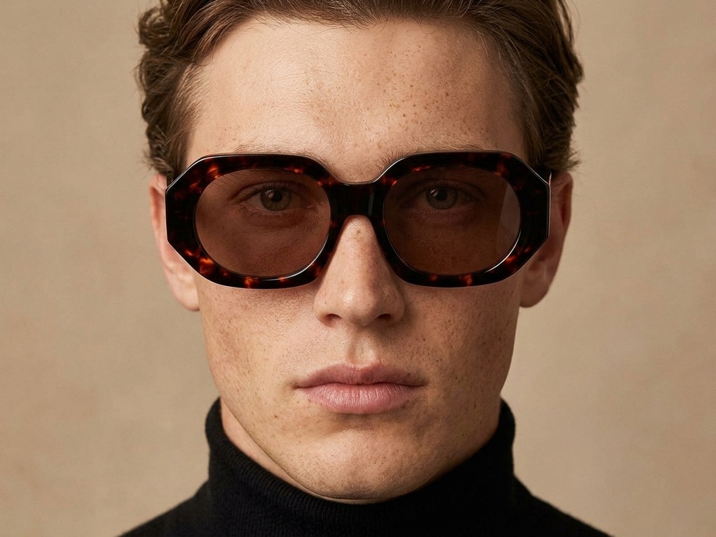 BS2607-0438_Tortoiseshell_Geometric_Acetate_sunglasses-tryon_male