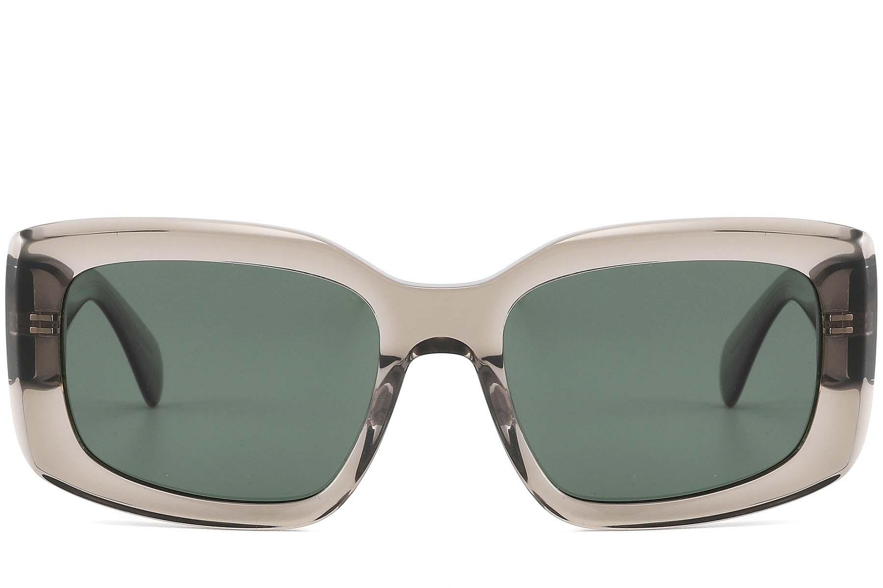 BS2607-0441_Grey_Rectangular_Acetate_sunglasses_front