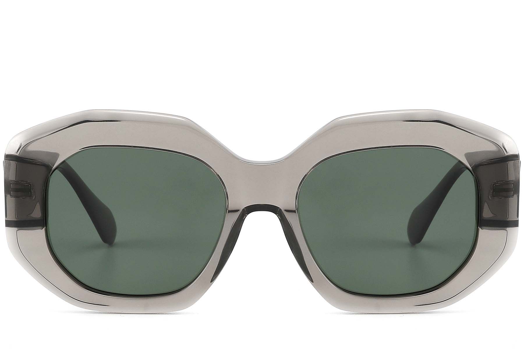 BS2607-0442_Grey_Geometric_Acetate_sunglasses_front