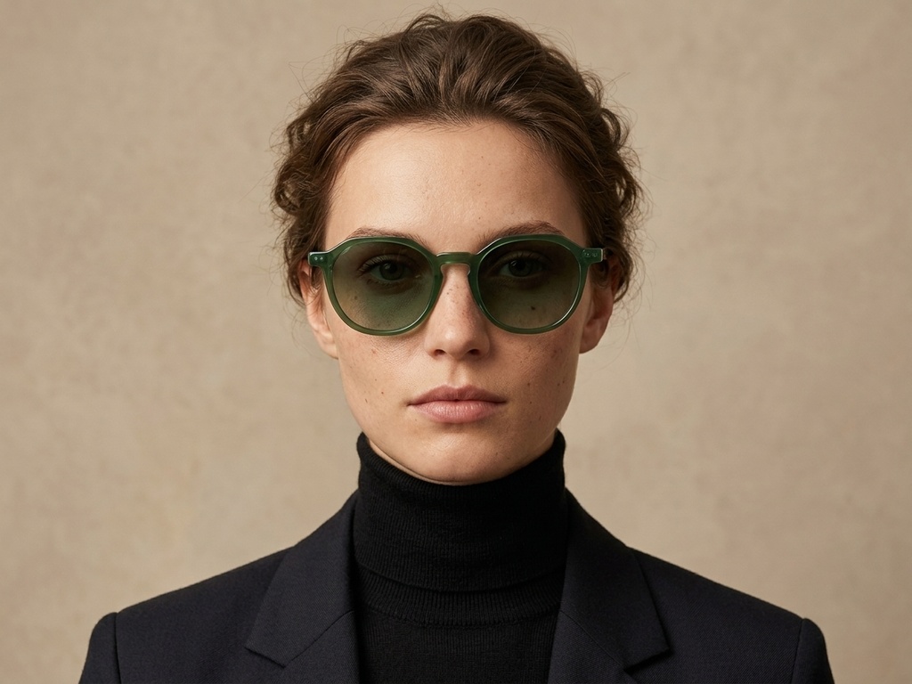 BS2607-0448_Green_Oval_Acetate_sunglasses-tryon_female