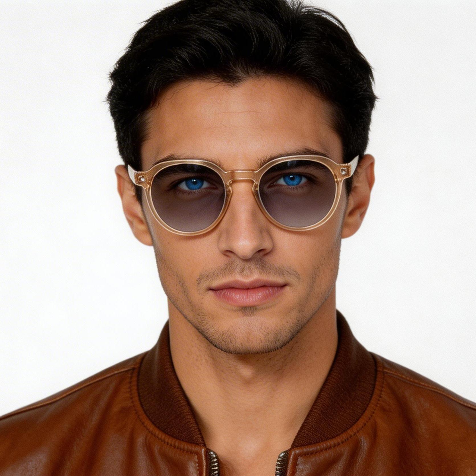 bs2607-0449_yellow_oval_acetate_sunglasses_model
