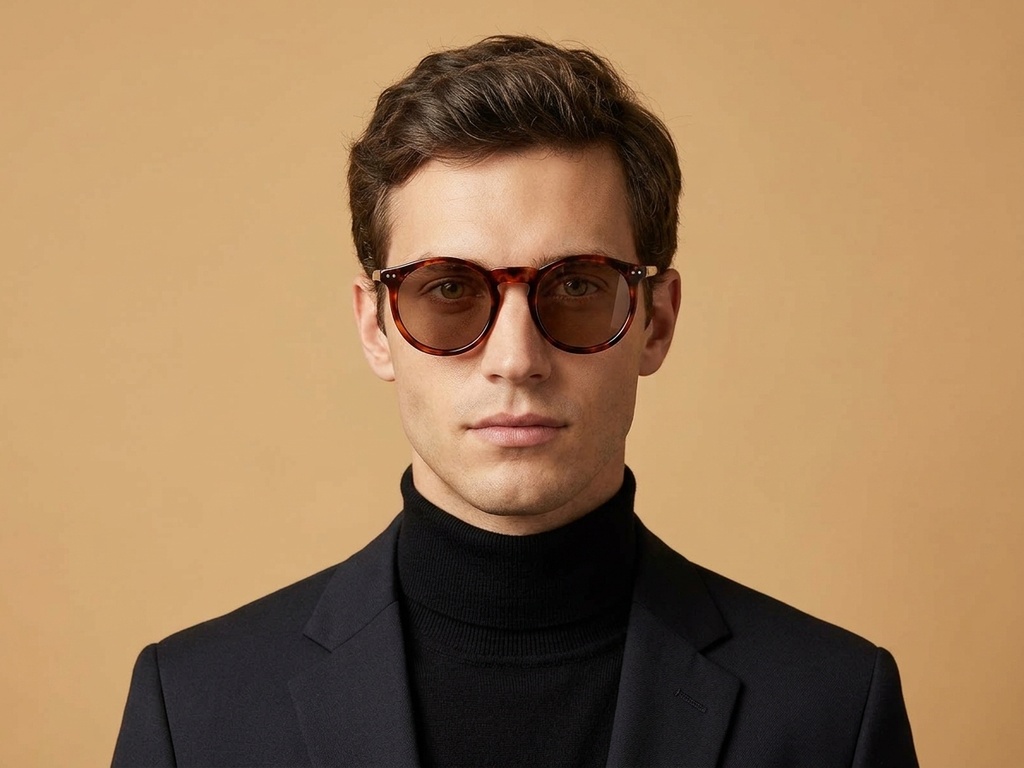 BS2607-0452_Tortoiseshell_Round_Acetate_sunglasses-tryon_male