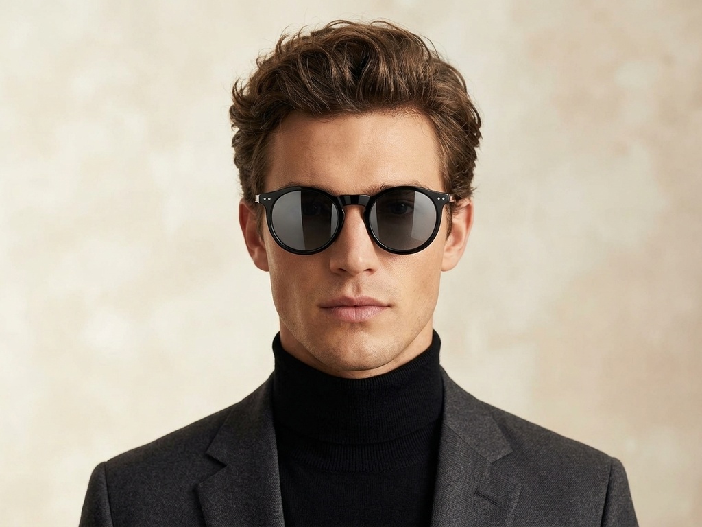 BS2607-0453_Black_Round_Acetate_sunglasses-tryon_male