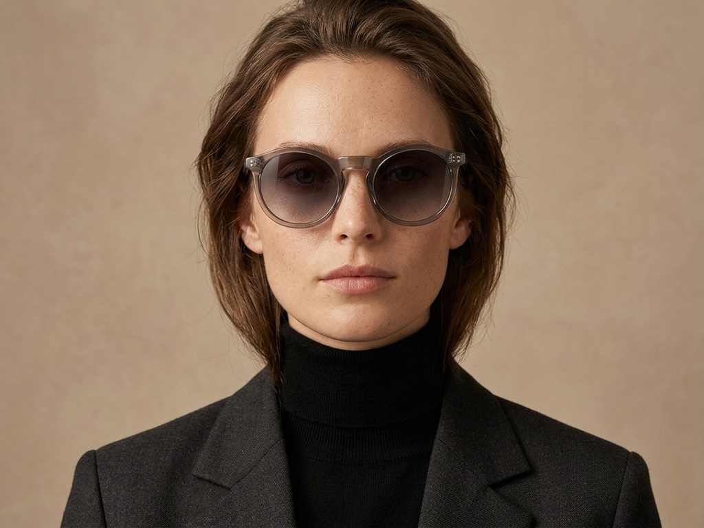 BS2607-0454_Grey_Round_Acetate_sunglasses-tryon_female