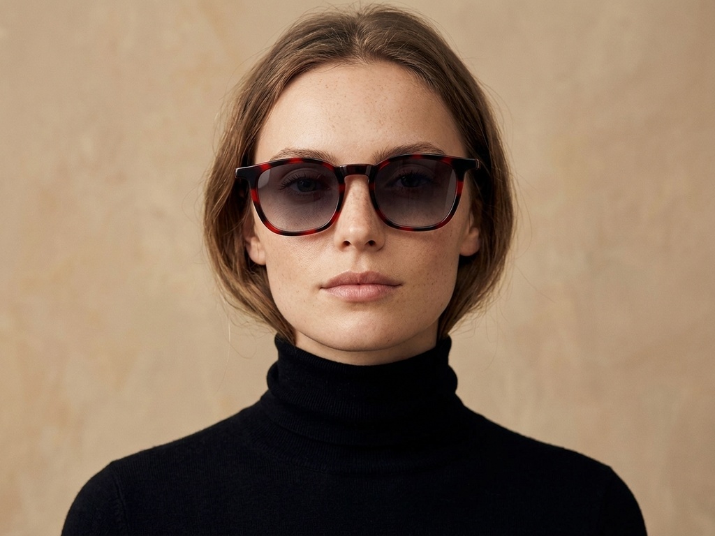 BS2607-0462_Red_Rectangular_Acetate_sunglasses-tryon_female