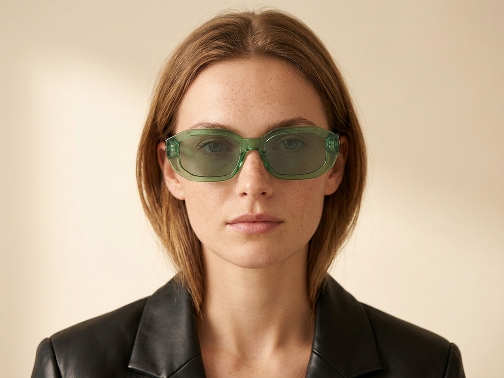 BS2607-0469_Green_Rectangular_Acetate_sunglasses-tryon_female