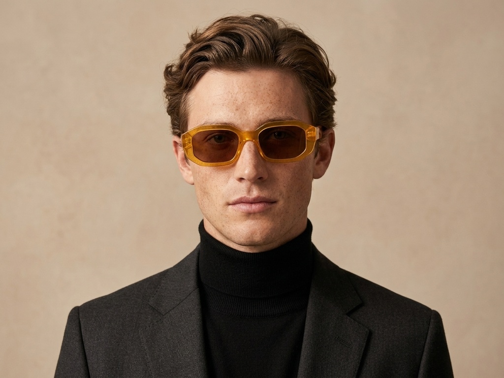 BS2607-0471_Yellow_Rectangular_Acetate_sunglasses-tryon_male