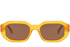 BS2607-0471_Yellow_Rectangular_Acetate_sunglasses_front