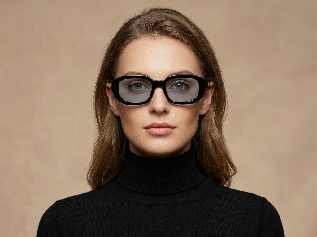 BS2607-0472_Black_Rectangular_Acetate_sunglasses-tryon_female