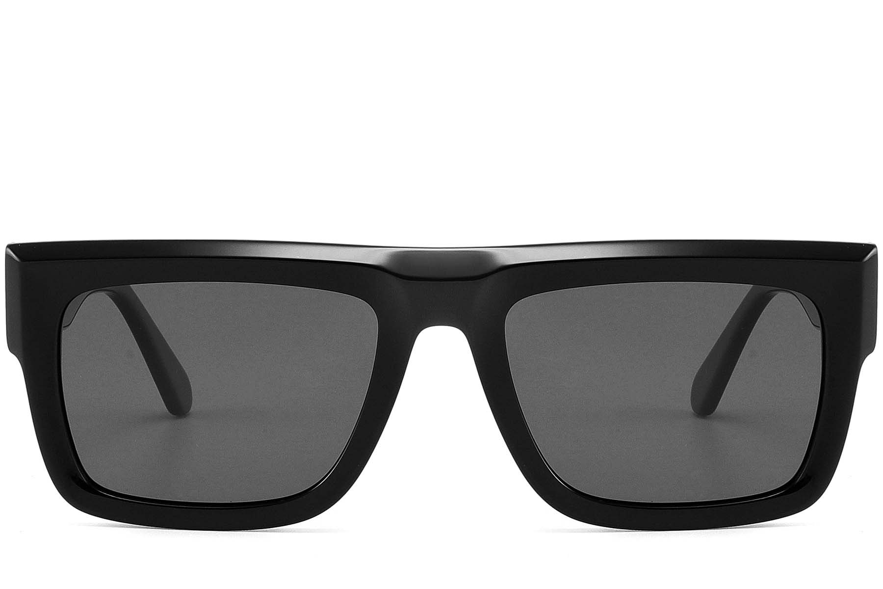 BS2607-0474_Black_Rectangular_Acetate_sunglasses_front