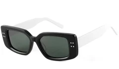 Rectangular Black Acetate Sunglasses #BS2607-0476